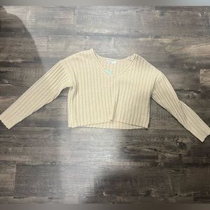 Tan cropped sweater